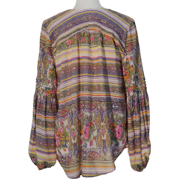 Maeve Anthropologie Ceresco Floral-Print Peasant Blouse - Picture 3 of 12